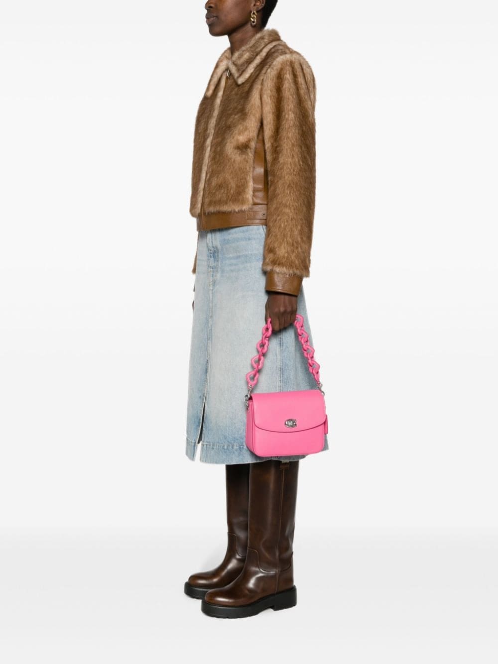 Coach logo-plaque leather shoulder bag - Image 2