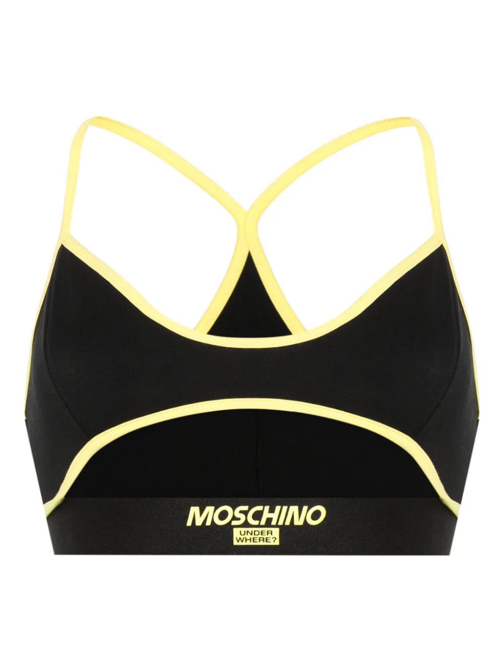 Moschino logo-print jersey bralette