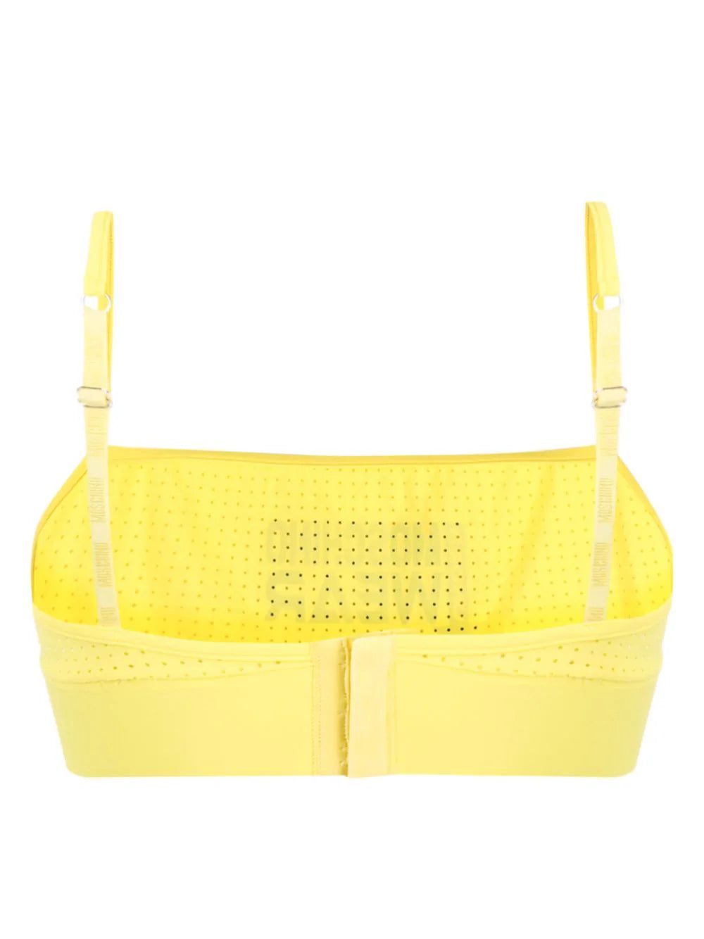 Moschino logo-appliqué elasticated mesh bra - Image 2