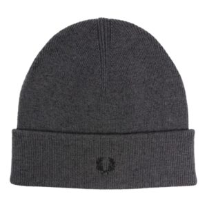 Fred Perry logo-embroidered turn up-brim beanie