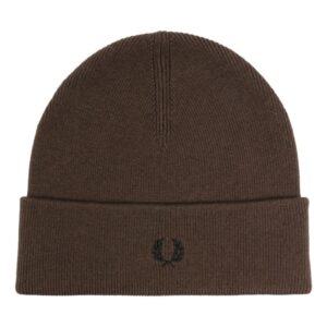 Fred Perry logo-embroidered turn up-brim beanie