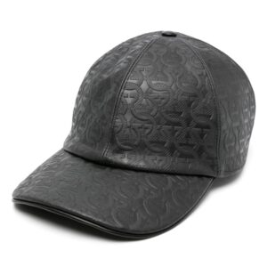 Ferragamo Gancini leather baseball cap
