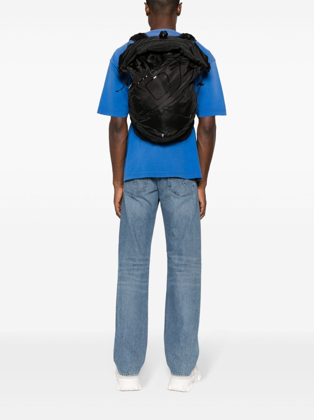 Diesel mesh-panel logo-print backpack - Image 2