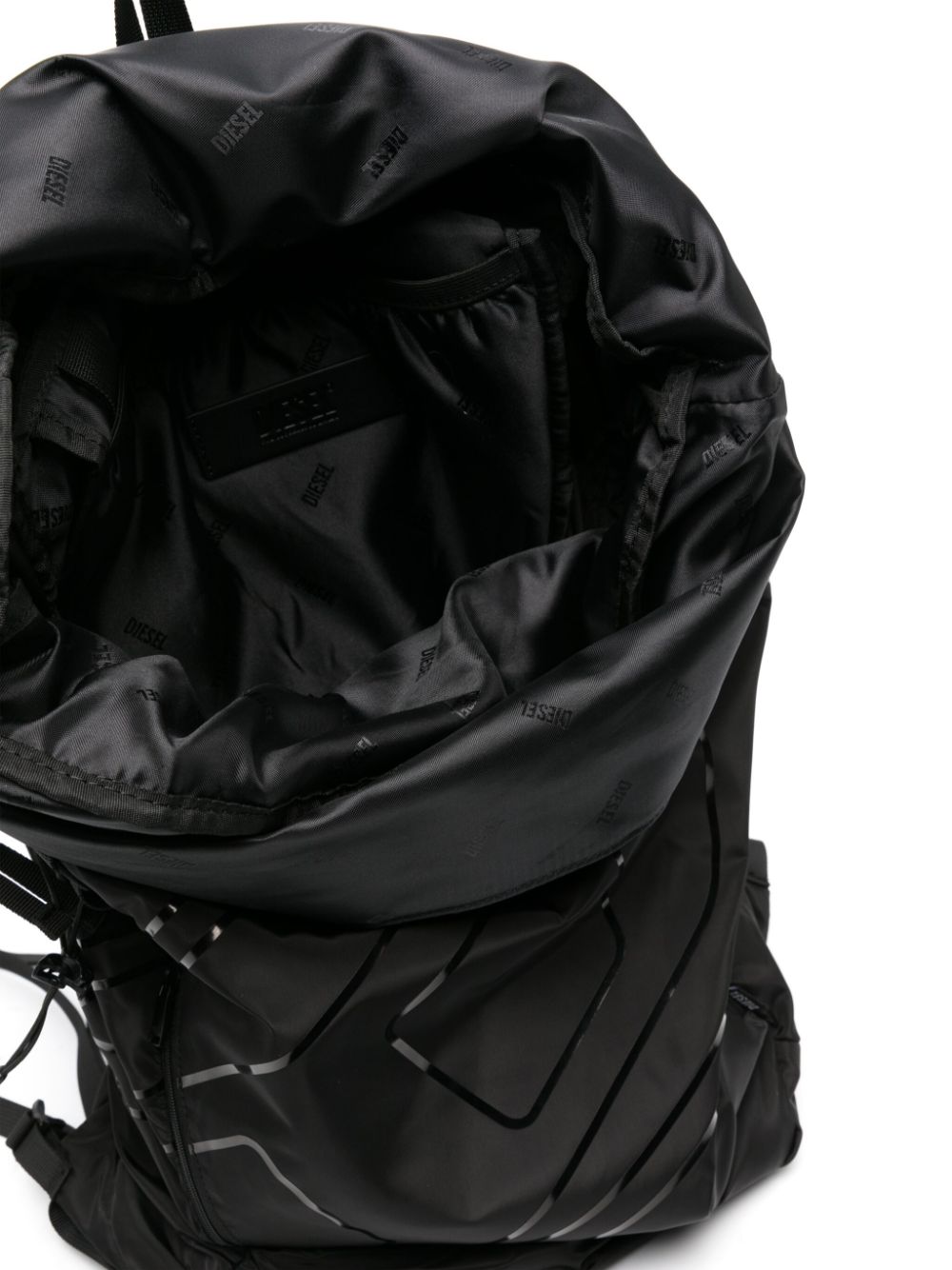 Diesel mesh-panel logo-print backpack - Image 5