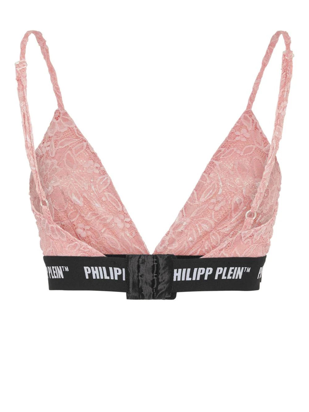 Philipp Plein logo-band lace triangle bra - Image 2
