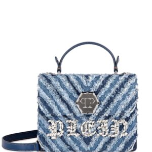 Philipp Plein large Denim tote bag