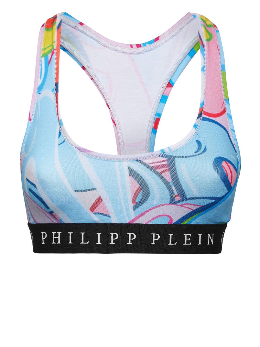 Philipp Plein logo-print cotton-blend top