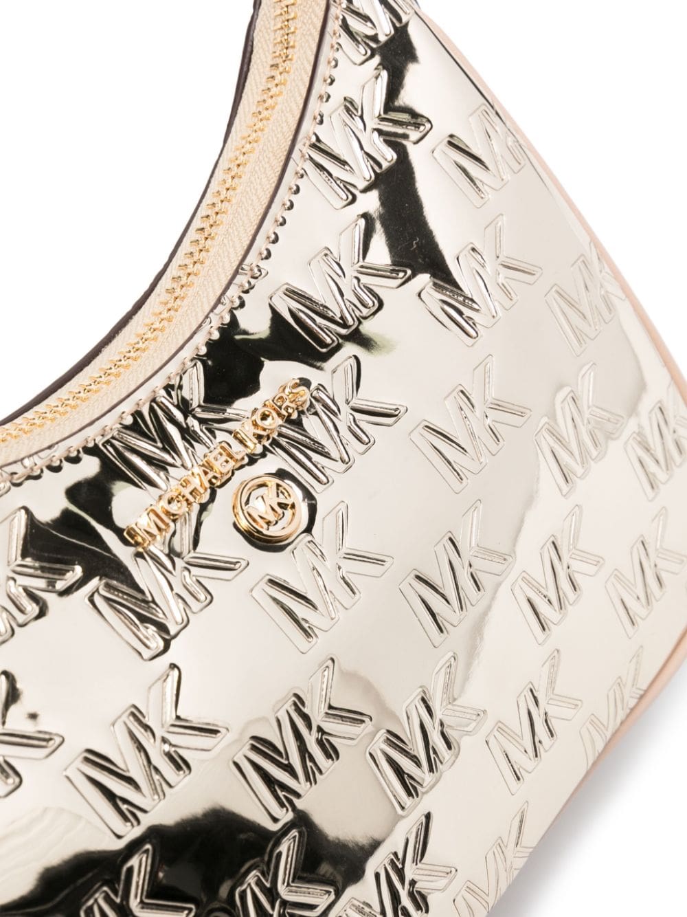 Michael Kors logo-debossed metallic shoulder bag - Image 4