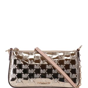 Michael Kors Empire logo-embossed leather shoulder bag