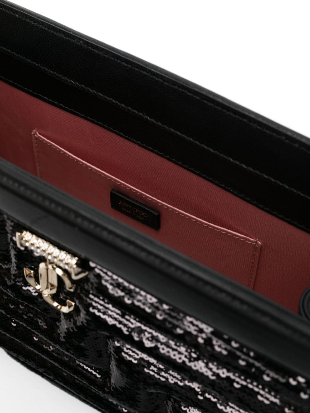 Jimmy Choo Avenue sequin-embellished clutch bag - Image 5