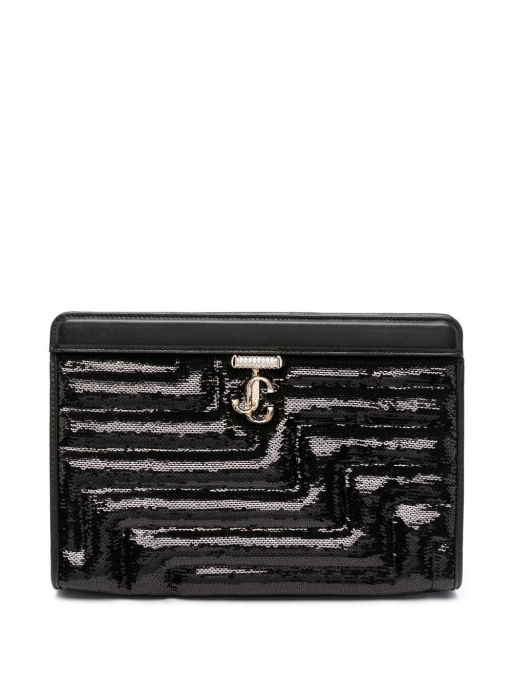 Jimmy Choo Avenue sequin-embellished clutch bag