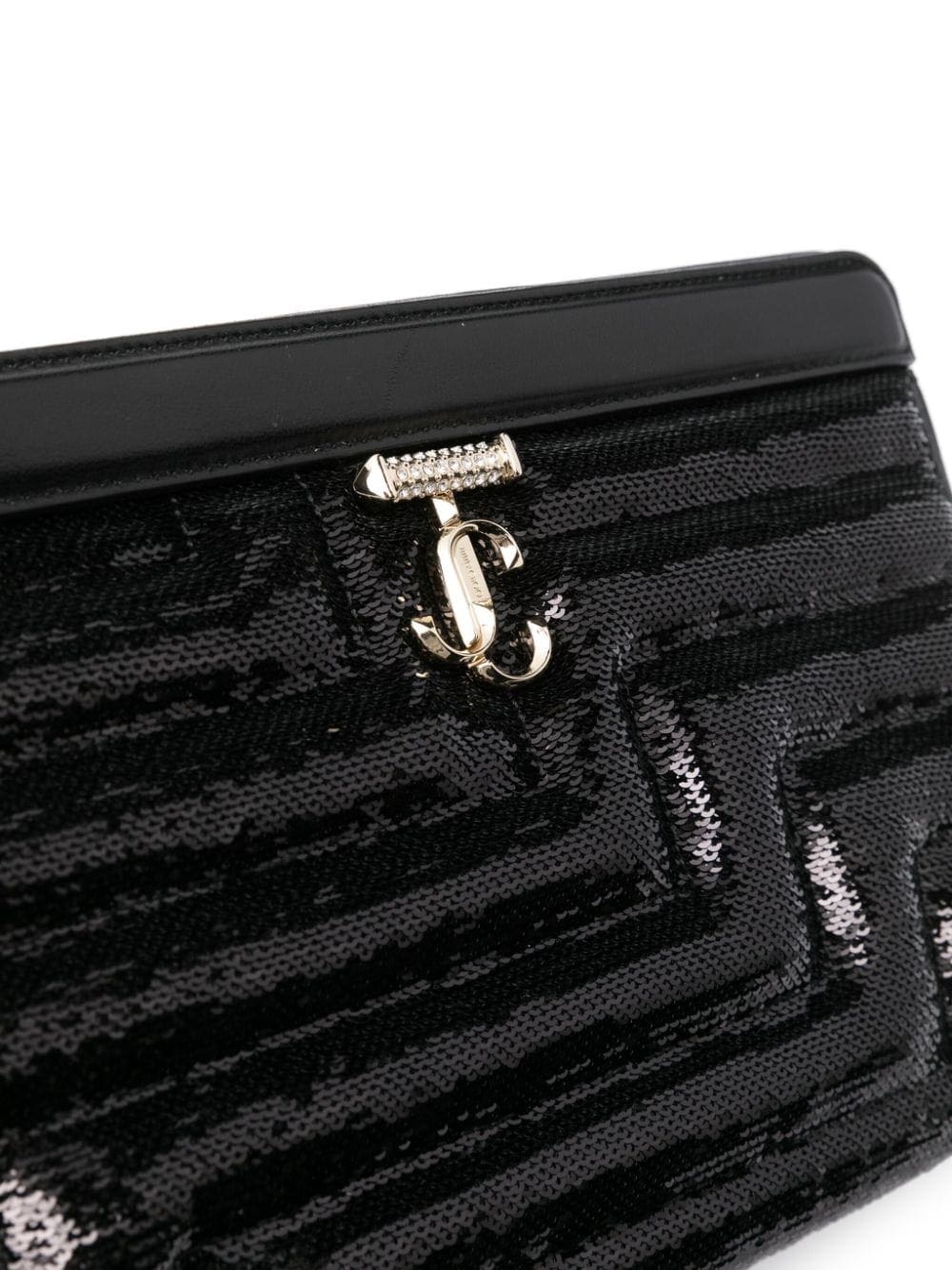 Jimmy Choo Avenue sequin-embellished clutch bag - Image 4