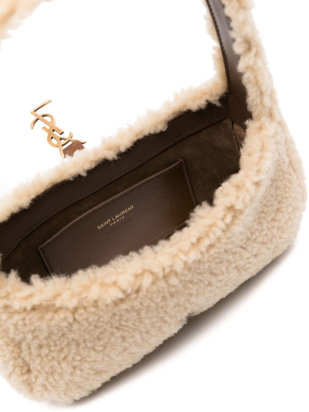 Saint Laurent mini Le 5 à 7 shearling tote bag - Image 5
