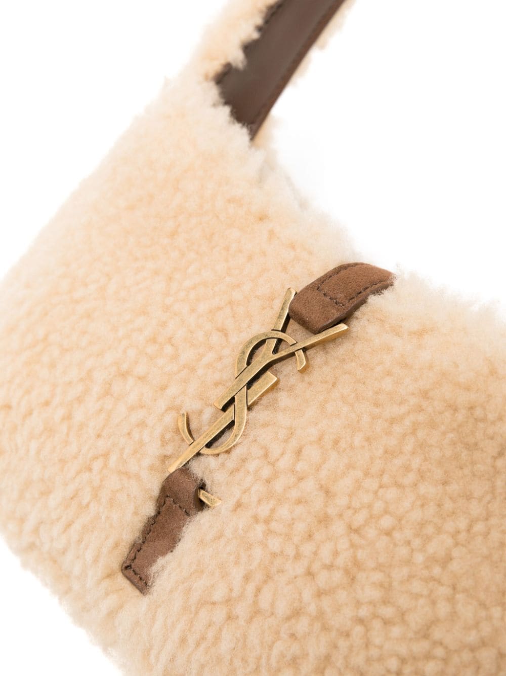 Saint Laurent mini Le 5 à 7 shearling tote bag - Image 4