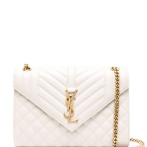 Saint Laurent medium Envelope logo-plaque quilted shoulder bag