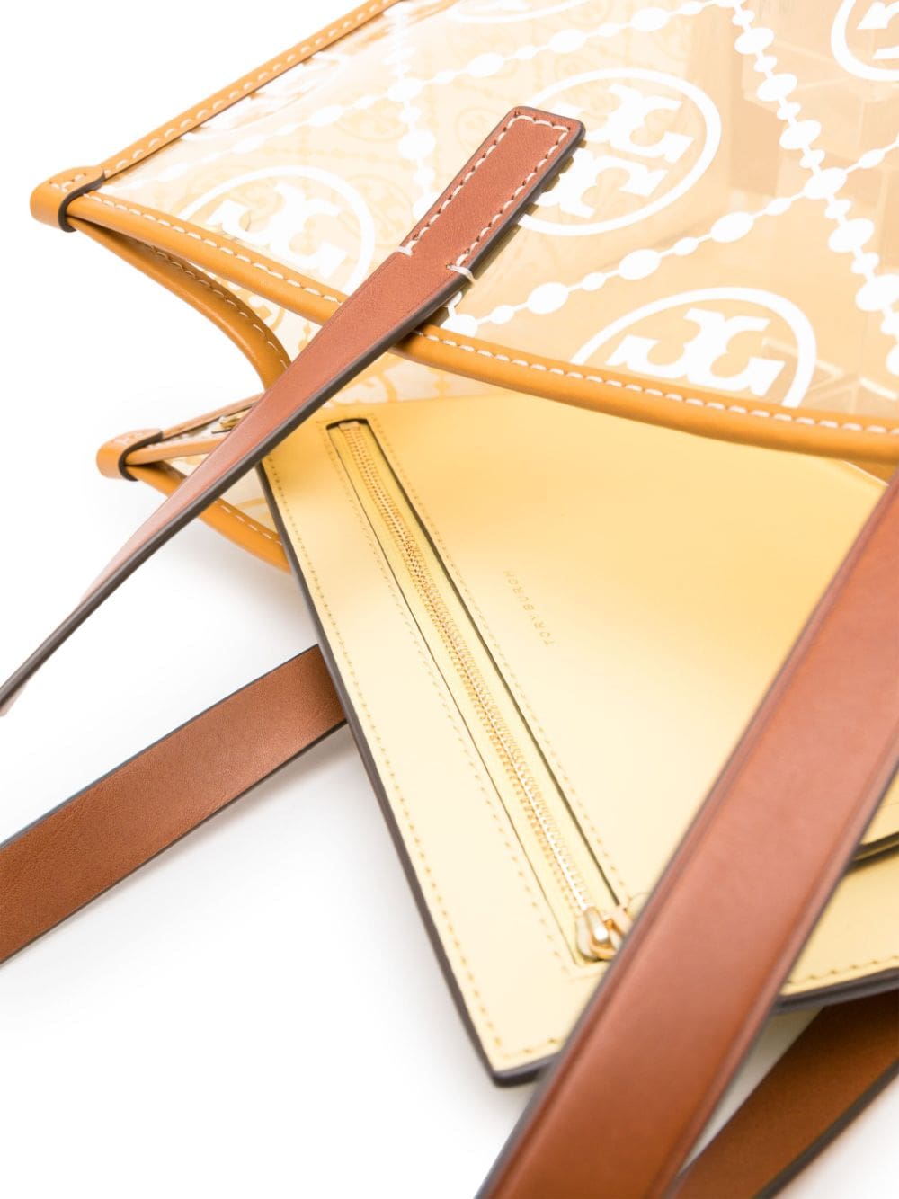 Tory Burch small Double T-monogram transparent tote bag - Image 5