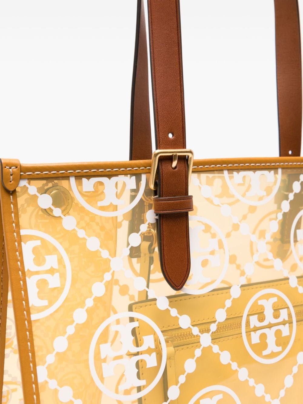 Tory Burch small Double T-monogram transparent tote bag - Image 4