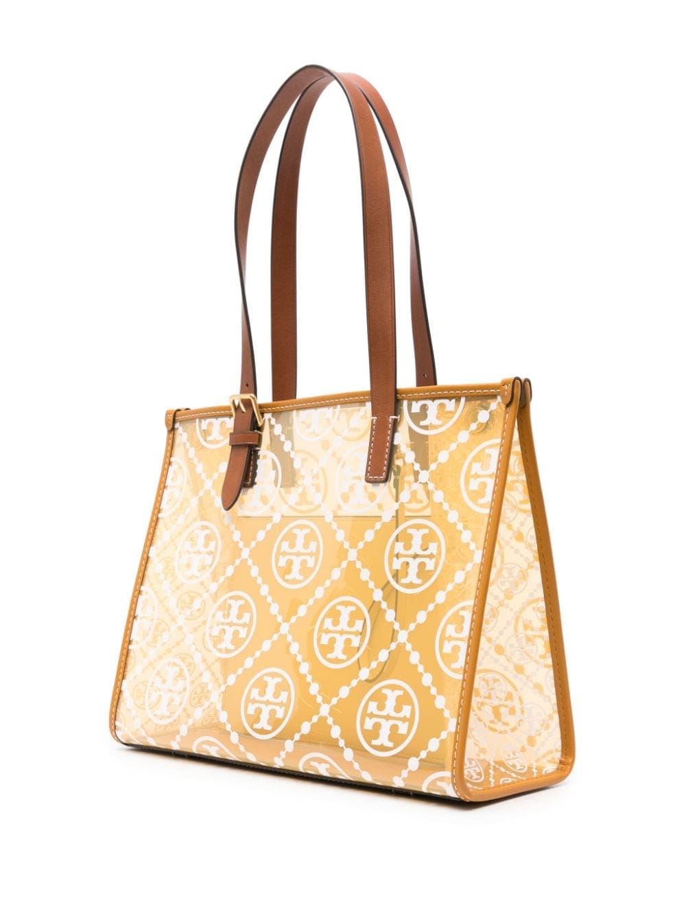 Tory Burch small Double T-monogram transparent tote bag - Image 3