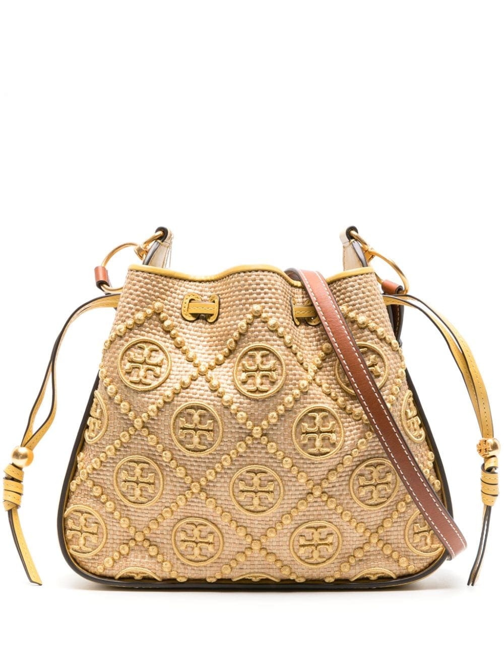 Tory Burch T Monogram embroidered shoulder bag