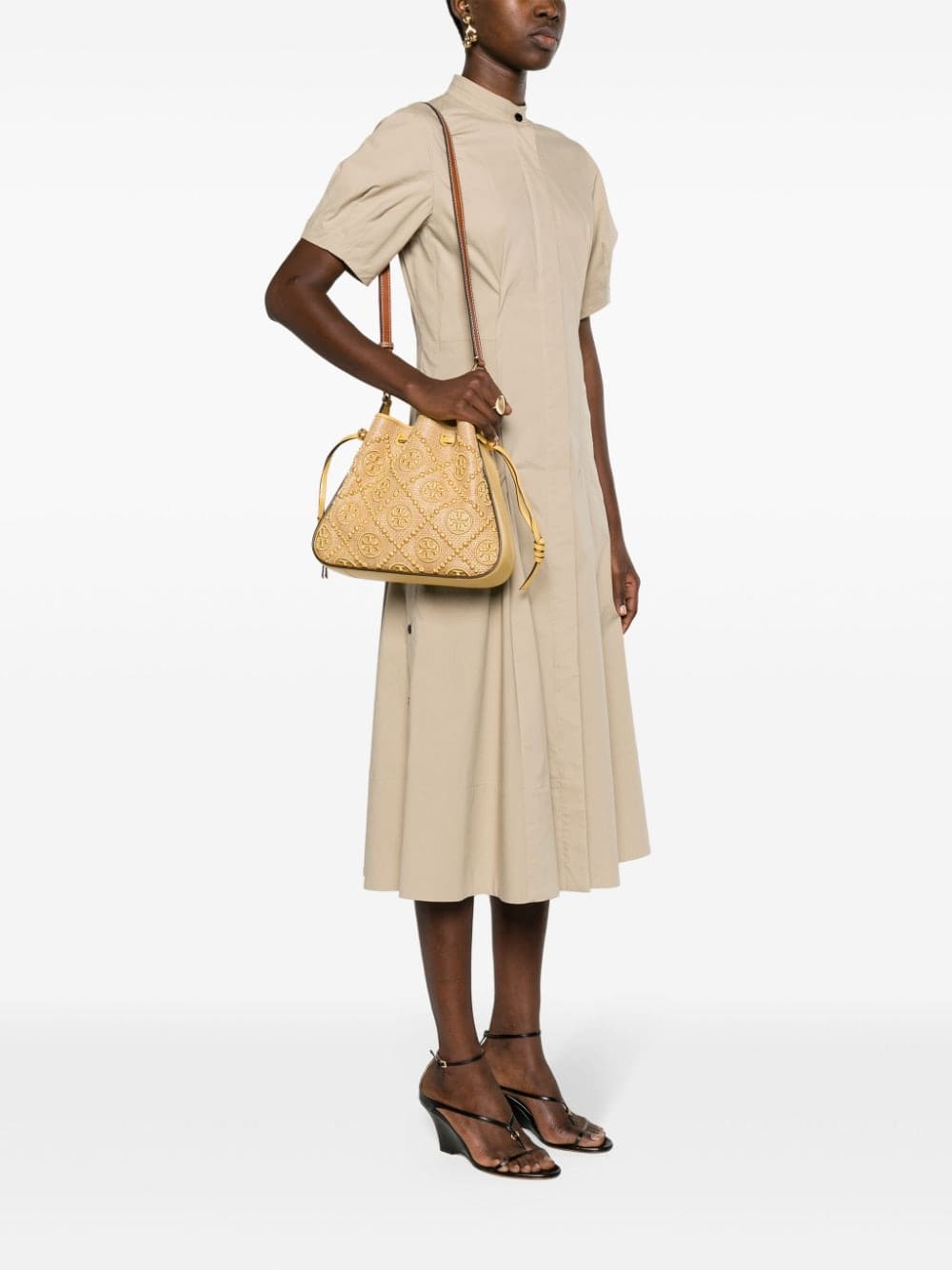 Tory Burch T Monogram embroidered shoulder bag - Image 2