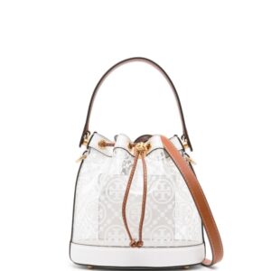 Tory Burch T-monogram transparent bucket bag