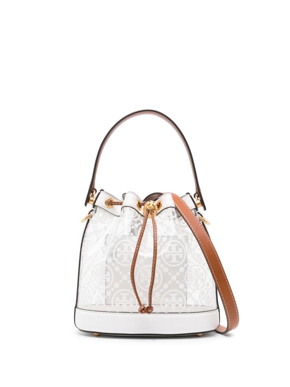 Tory Burch T-monogram transparent bucket bag
