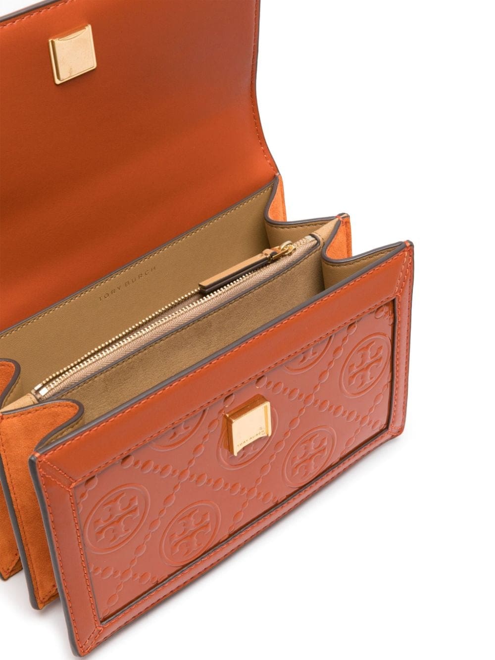 Tory Burch T Monogram patent-leather crossbody bag - Image 5