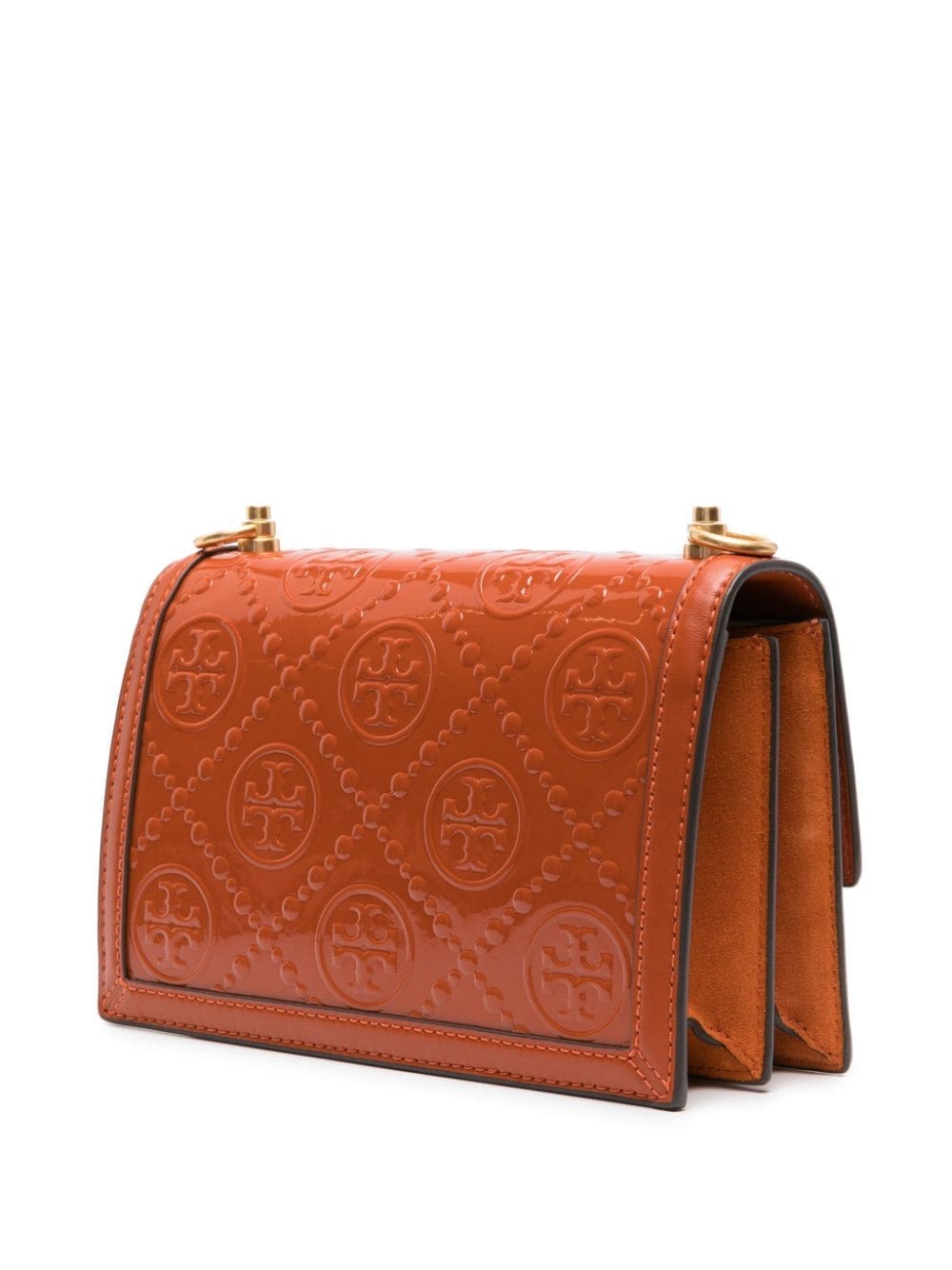 Tory Burch T Monogram patent-leather crossbody bag - Image 3