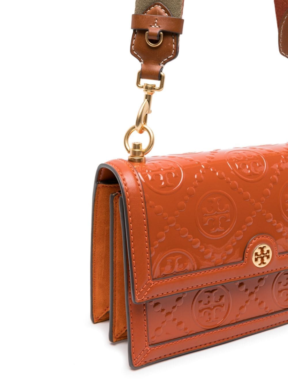 Tory Burch T Monogram patent-leather crossbody bag - Image 4