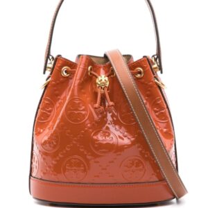 Tory Burch Double T embossed-monogram bucket bag