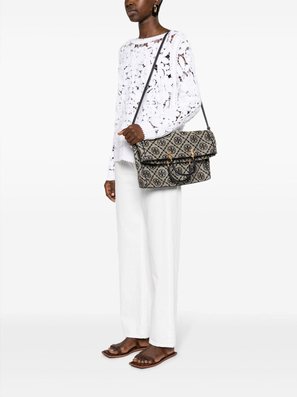 Tory Burch T monogram-jacquard tote bag - Image 2