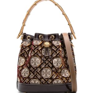 Tory Burch Double T-monogram fil coupé bucket bag