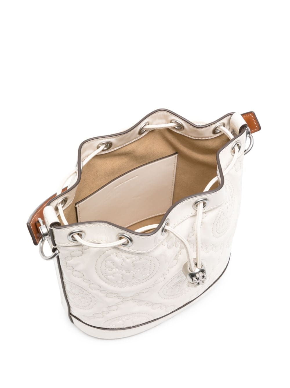 Tory Burch Double T quilted-monogram bucket bag - Image 5