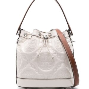 Tory Burch Double T quilted-monogram bucket bag