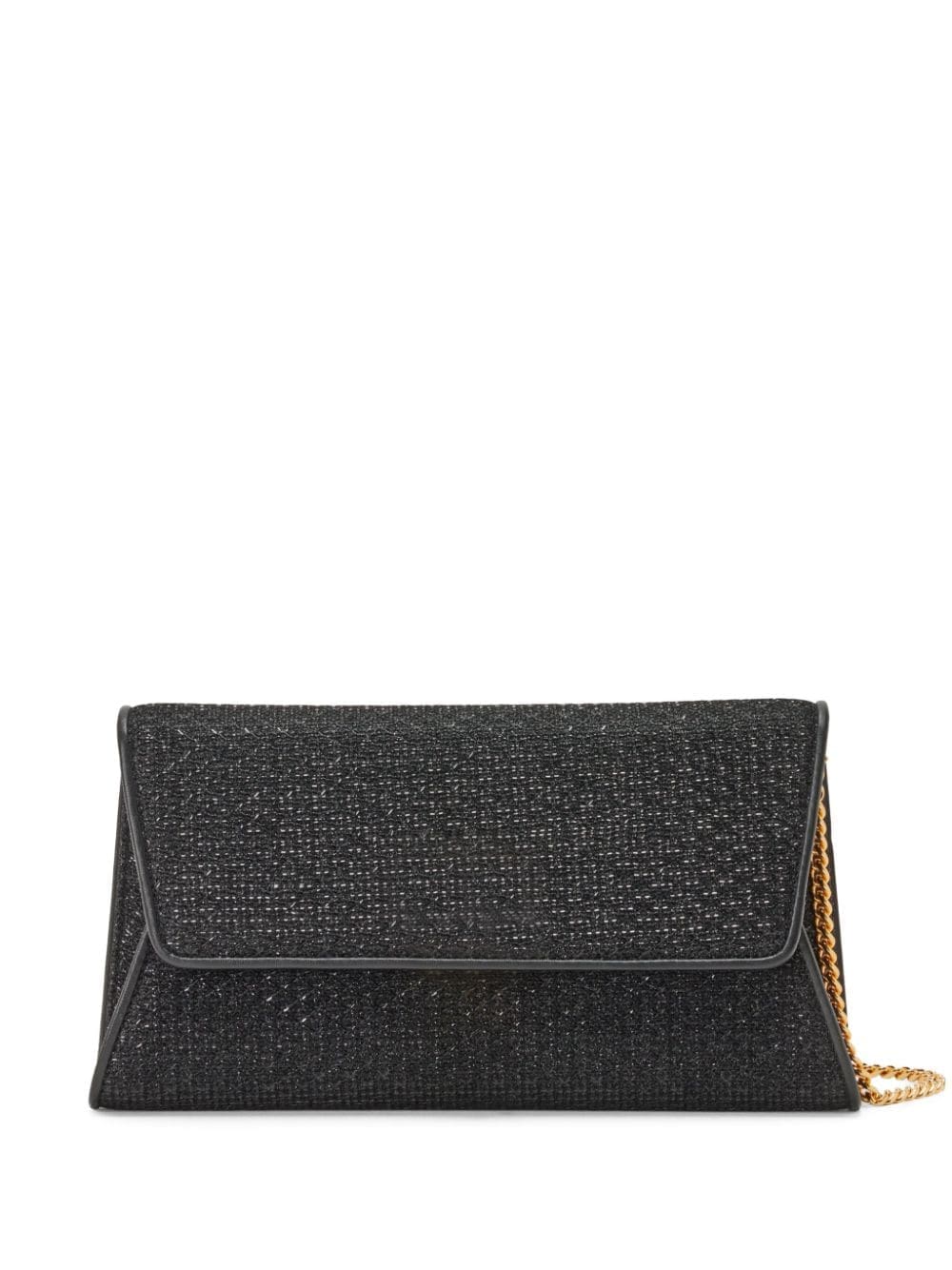 TOM FORD Nobile textured-lamé clutch