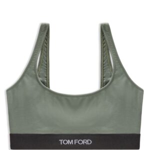 TOM FORD  logo-print scoop-neck bra