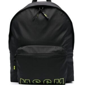 MSGM embroidered-logo zip-up backpack