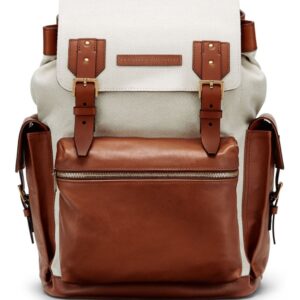 Brunello Cucinelli logo-patch leather backpack