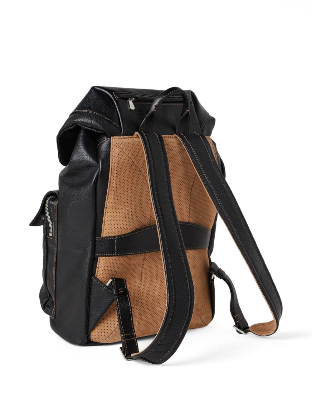 Brunello Cucinelli logo-print leather backpack - Image 3