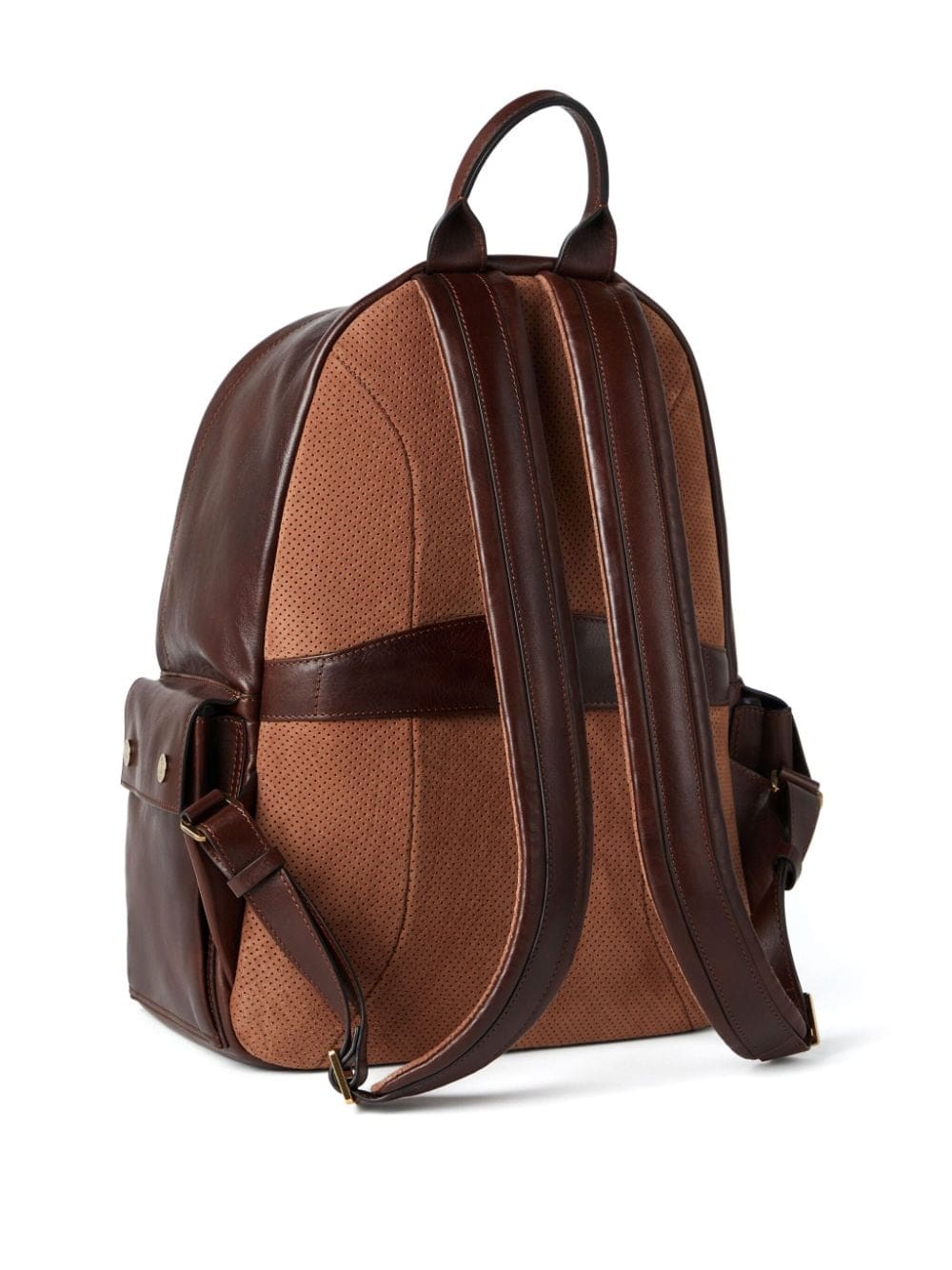 Brunello Cucinelli logo-print leather backpack - Image 3