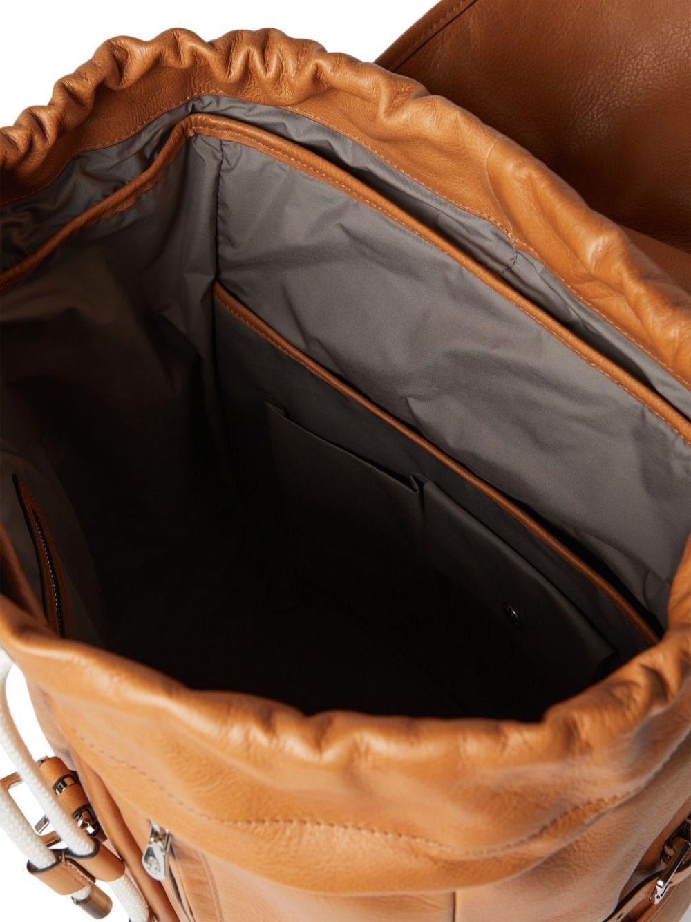 Brunello Cucinelli buckle-fastened leather backpack - Image 3