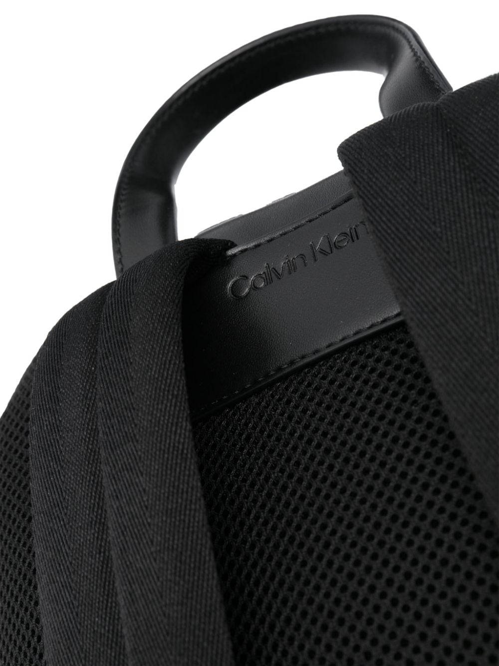 Calvin Klein logo-plaque faux-leather backpack - Image 4