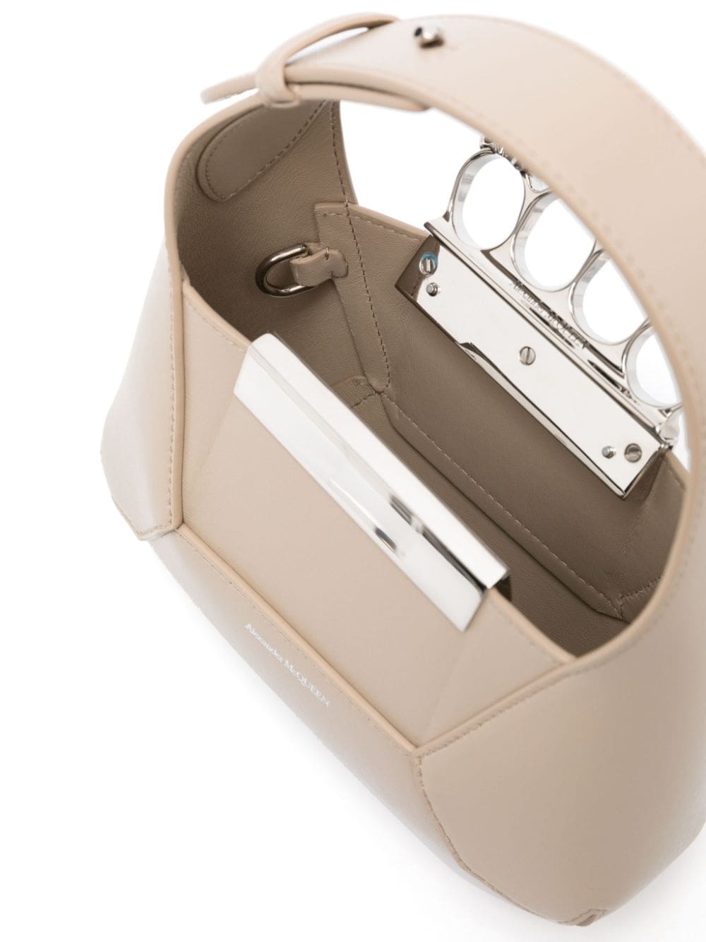 Alexander McQueen mini Jewelled Hobo leather bag - Image 5