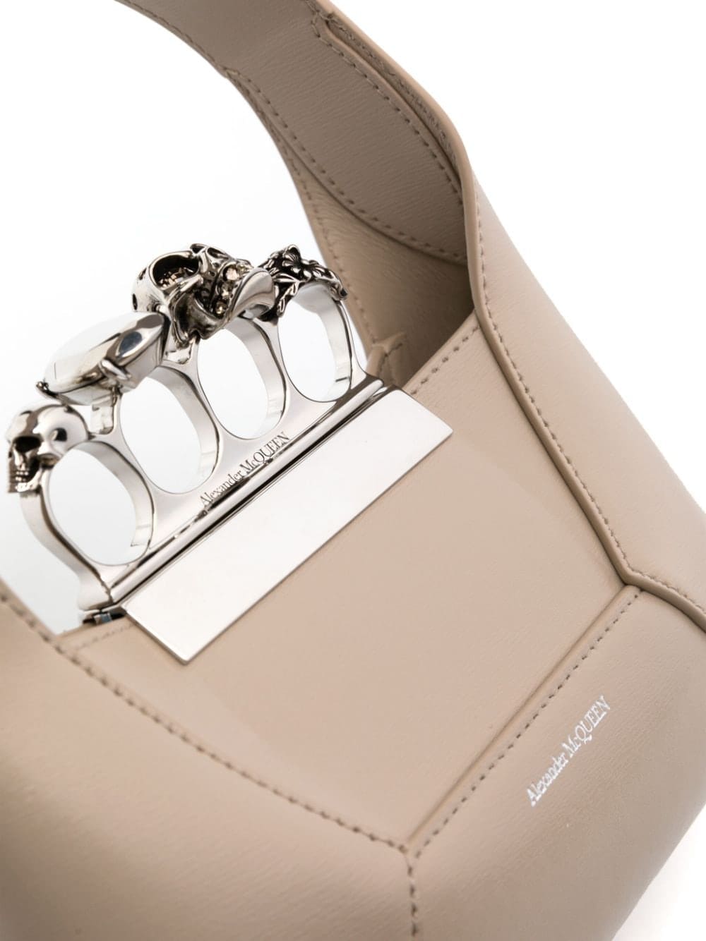 Alexander McQueen mini Jewelled Hobo leather bag - Image 4