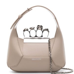 Alexander McQueen mini Jewelled Hobo leather bag