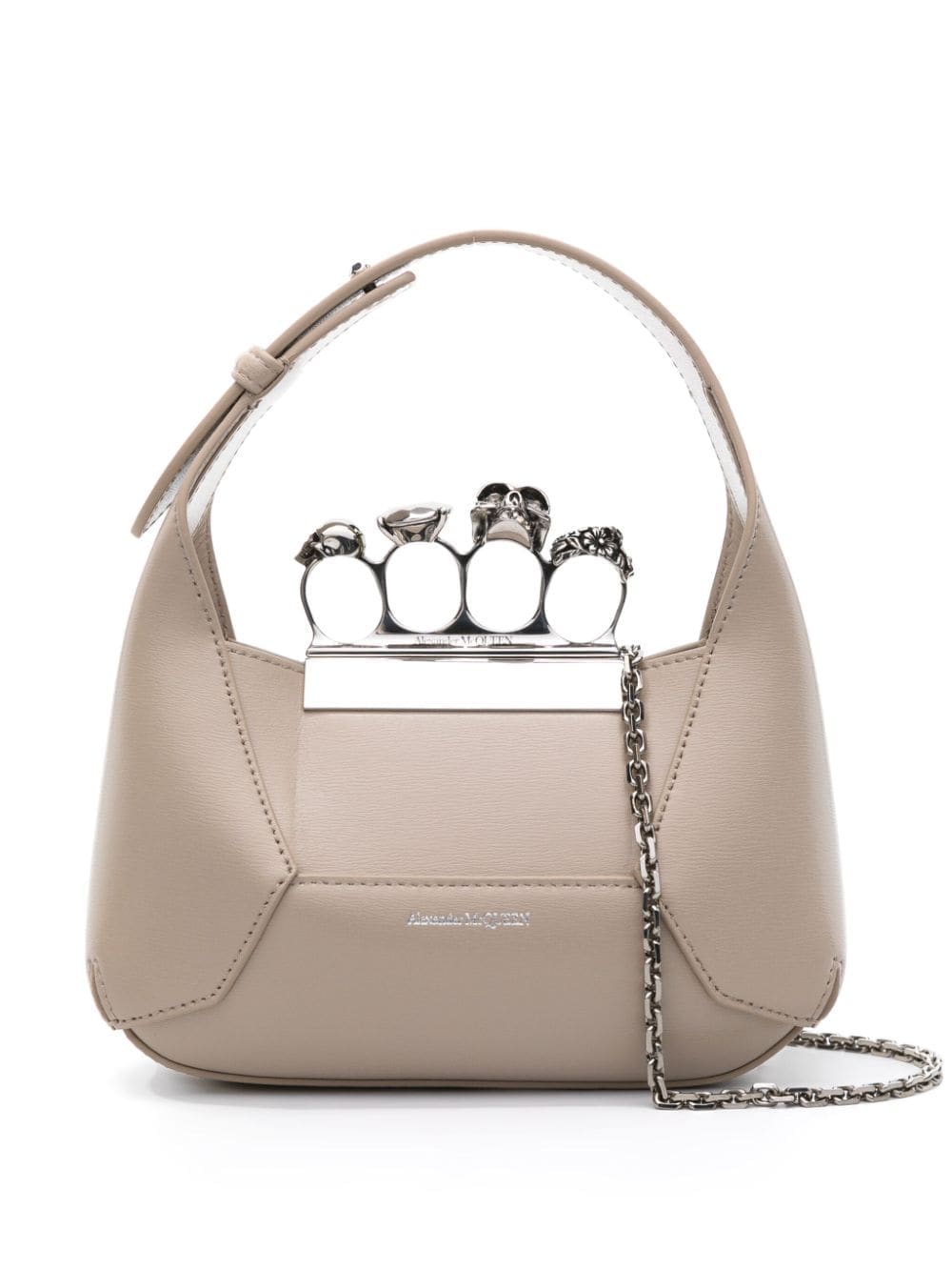 Alexander McQueen mini Jewelled Hobo leather bag