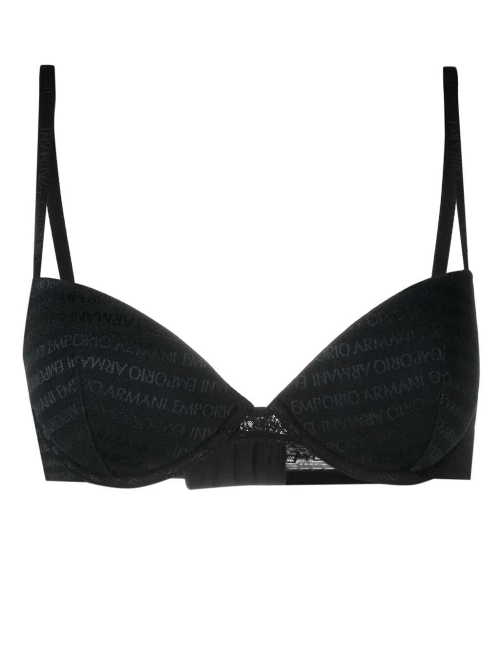 Emporio Armani logo-jacquard padded bra