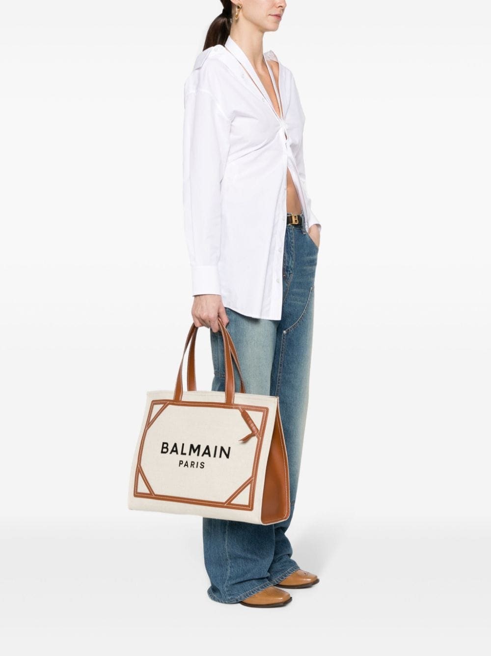 Balmain B-Army logo-print tote bag - Image 2
