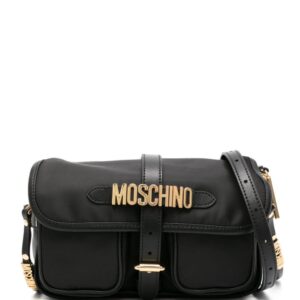 Moschino buckled logo-lettering crossbody bag