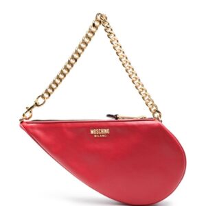 Moschino asymmetric leather shoulder bag
